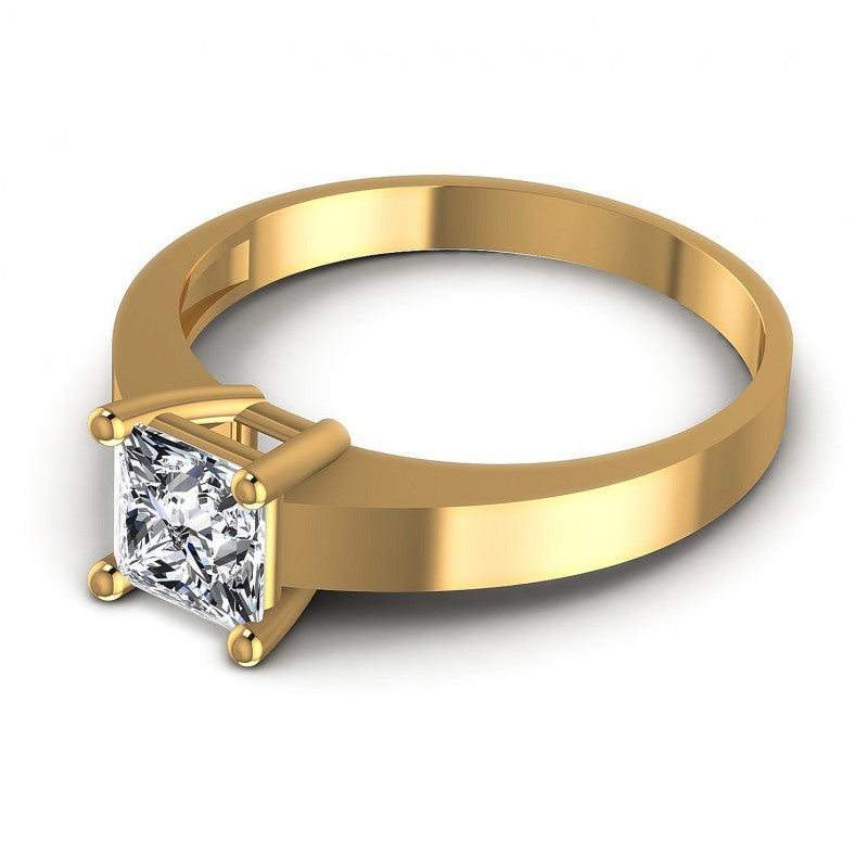 Princess Diamonds 0.35CT Solitaire Ring in 14KT Rose Gold