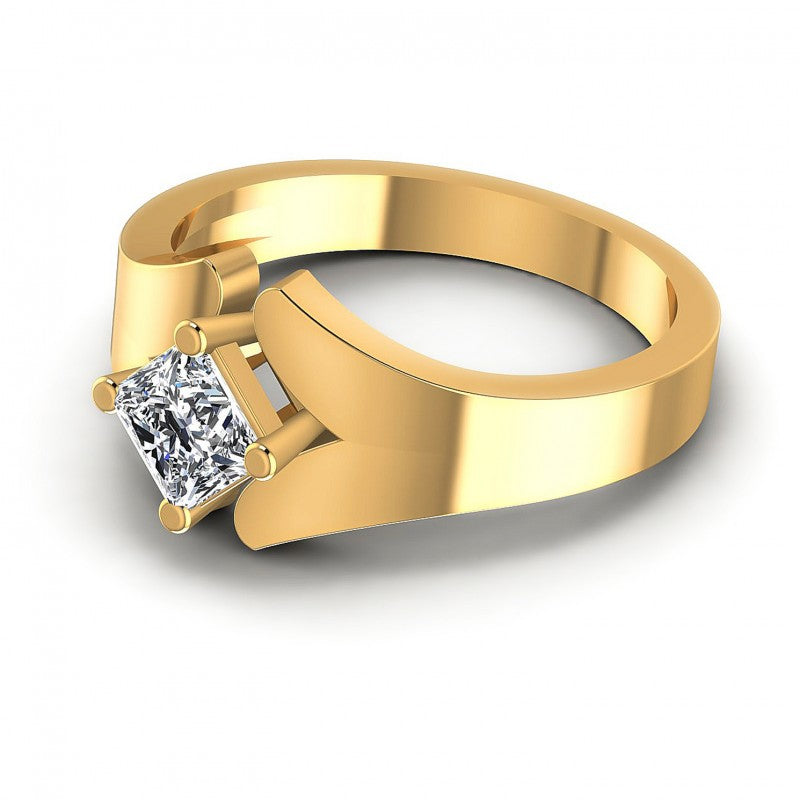 Princess Diamonds 0.35CT Solitaire Ring in 14KT Rose Gold