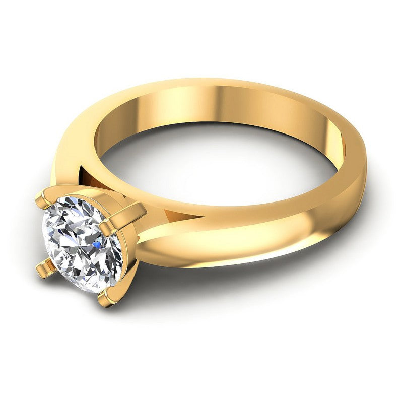 Round Diamonds 0.35CT Solitaire Ring in 14KT Rose Gold