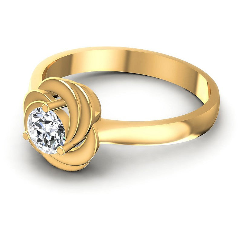 Round Diamonds 0.35CT Solitaire Ring in 14KT Rose Gold