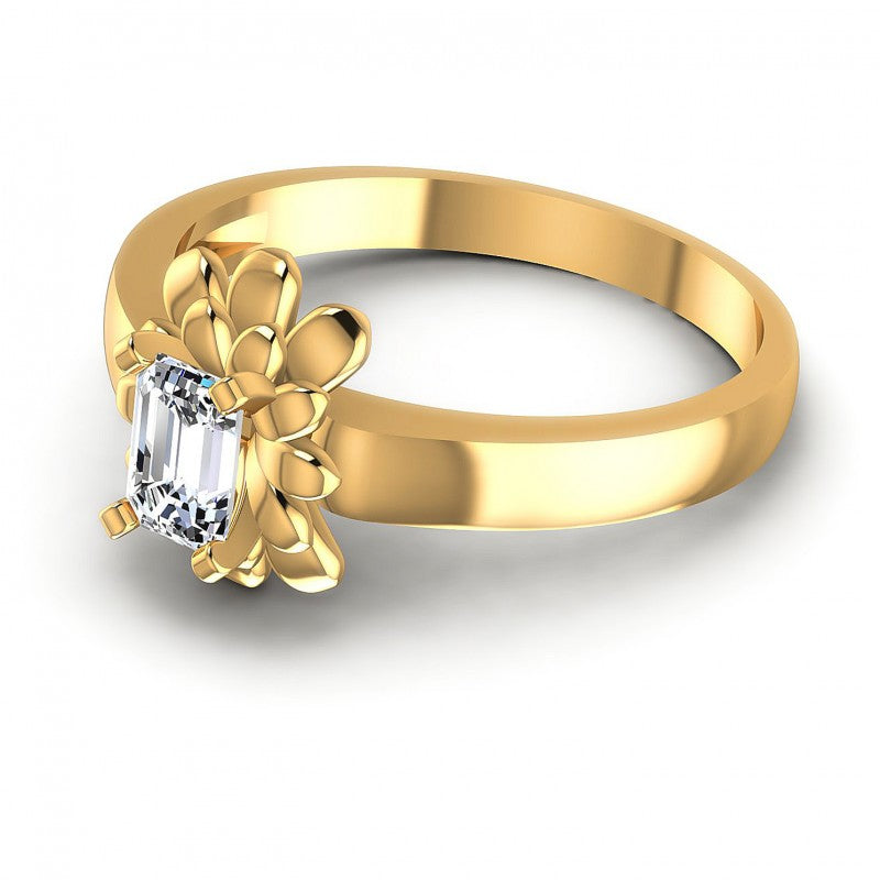 Emerald Diamonds 0.35CT Solitaire Ring in 14KT Rose Gold