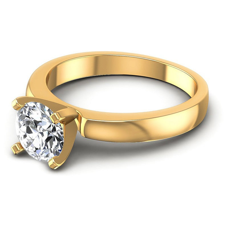 Round Diamonds 0.35CT Solitaire Ring in 14KT Rose Gold