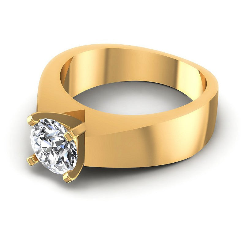 Round Diamonds 0.35CT Solitaire Ring in 14KT Rose Gold