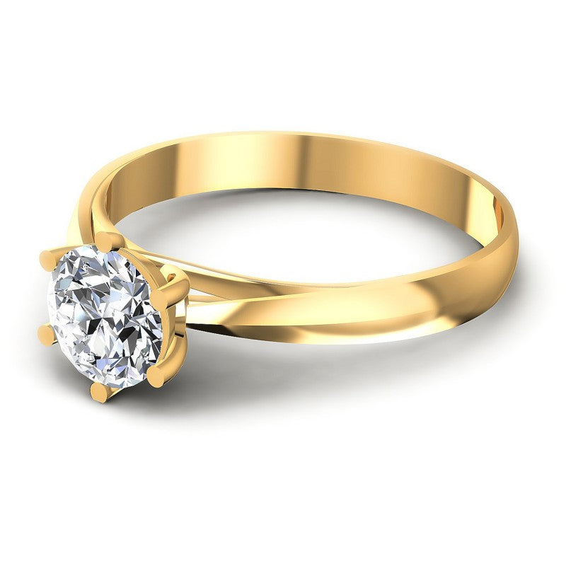 Round Diamonds 0.35CT Solitaire Ring in 14KT Rose Gold