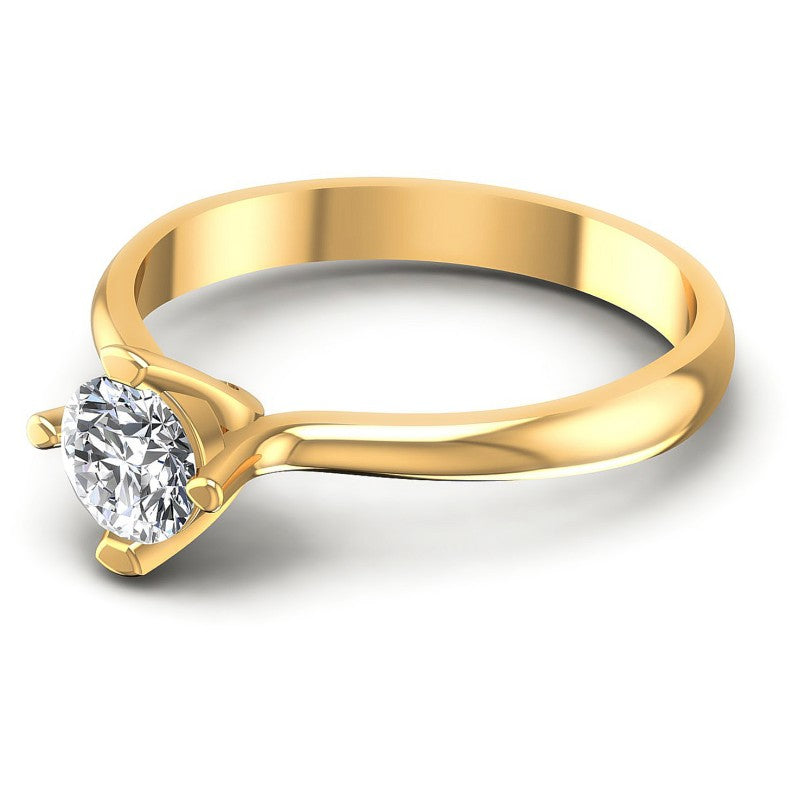 Round Diamonds 0.35CT Solitaire Ring in 14KT Rose Gold