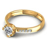 1.85CT Princess And Round  Cut Diamonds Engagement Rings