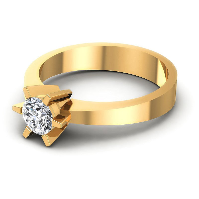 Round Diamonds 0.35CT Solitaire Ring in 14KT Rose Gold