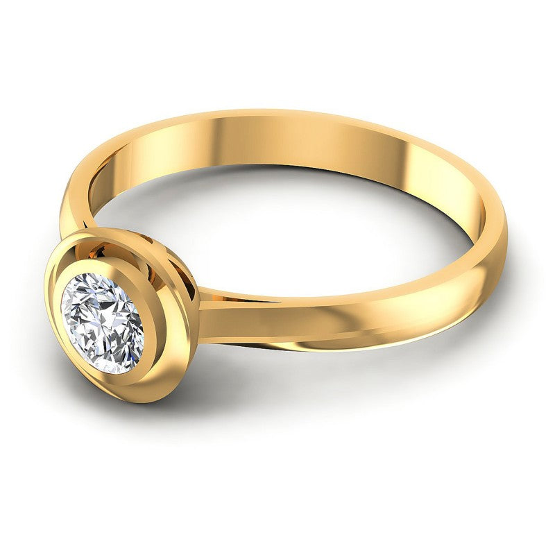 Round Diamonds 0.35CT Solitaire Ring in 14KT Rose Gold