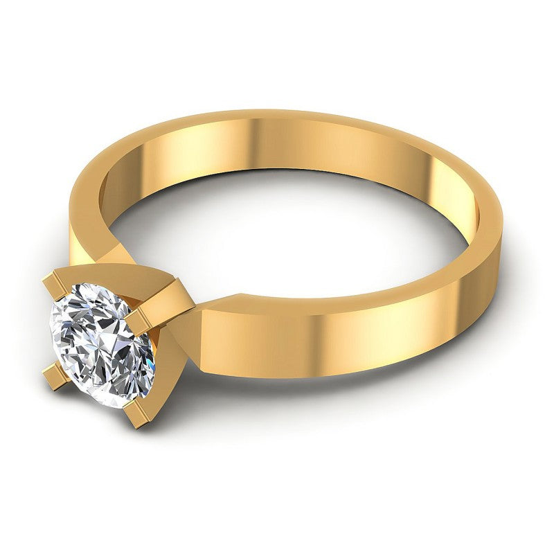 Round Diamonds 0.35CT Solitaire Ring in 14KT Rose Gold