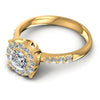 Round Diamonds 0.75CT Halo Ring in 14KT Rose Gold