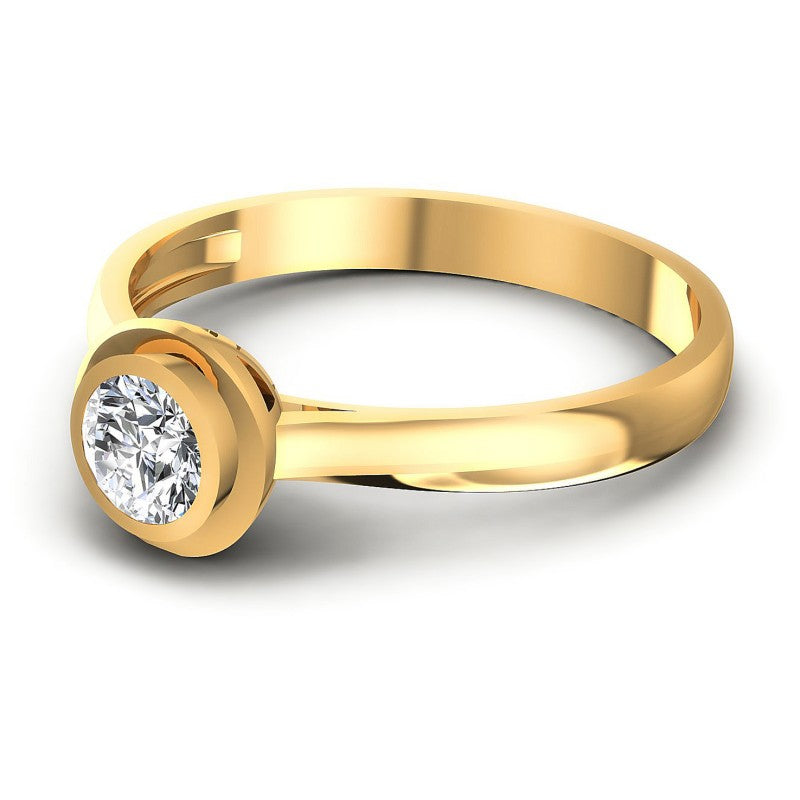 Round Diamonds 0.35CT Solitaire Ring in 14KT Rose Gold