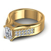Round and Emerald Diamonds 0.75CT Engagement Ring in 14KT Rose Gold