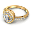 Round Diamonds 0.70CT Halo Ring in 14KT Rose Gold