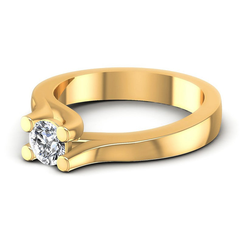 Round Diamonds 0.35CT Solitaire Ring in 14KT Rose Gold