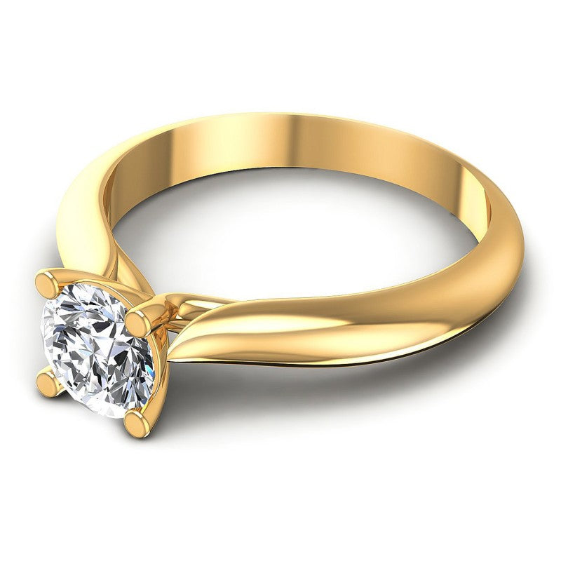 Round Diamonds 0.35CT Solitaire Ring in 14KT Rose Gold