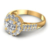 Round Diamonds 1.35CT Halo Ring in 14KT Rose Gold