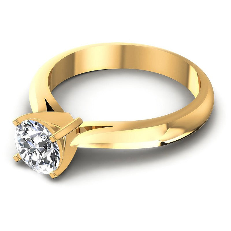 Round Diamonds 0.35CT Solitaire Ring in 14KT Rose Gold