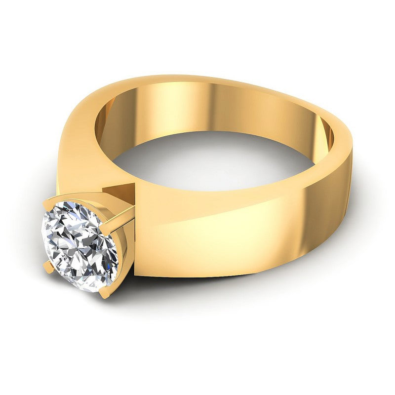 Round Diamonds 0.35CT Solitaire Ring in 14KT Rose Gold