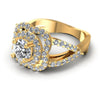 Round Diamonds 1.15CT Halo Ring in 14KT Rose Gold