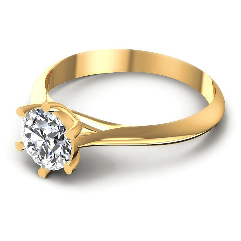 Round Diamonds 0.35CT Solitaire Ring in 14KT Rose Gold