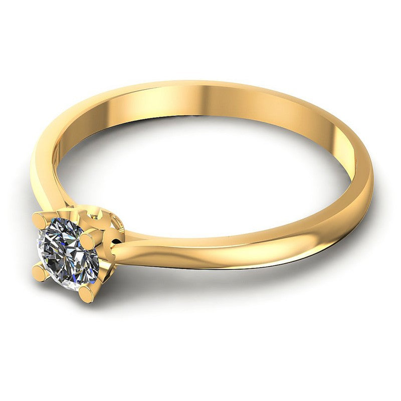 Round Cut Diamonds Solitaire Ring in 14KT Rose Gold