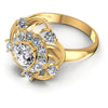 Round Cut Diamonds Halo Ring in 14KT Rose Gold