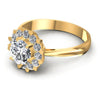 Round Cut Diamonds Halo Ring in 14KT Rose Gold