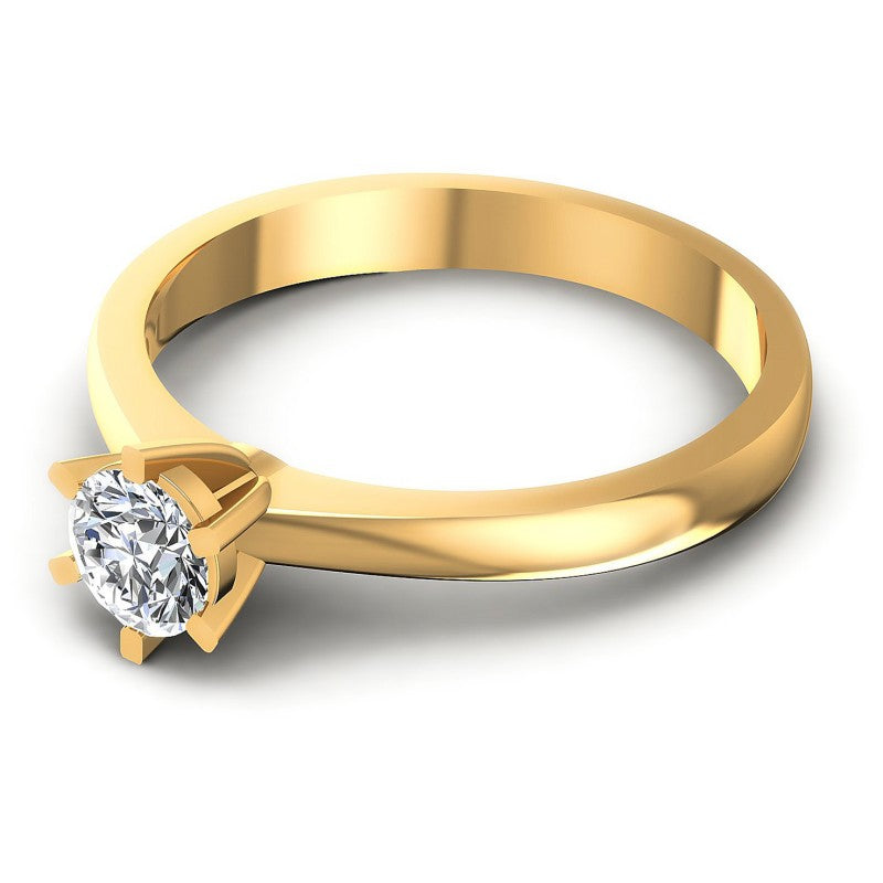 Round Diamonds 0.35CT Solitaire Ring in 14KT Rose Gold