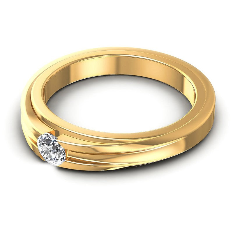 Round Cut Diamonds Solitaire Ring in 14KT Rose Gold
