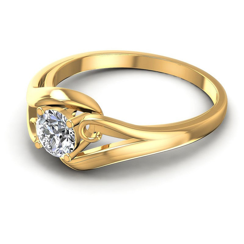 Round Cut Diamonds Solitaire Ring in 14KT Rose Gold
