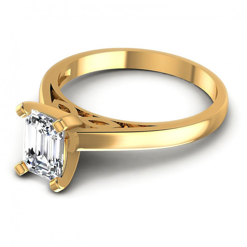 Round Cut Diamonds Solitaire Ring in 14KT Rose Gold