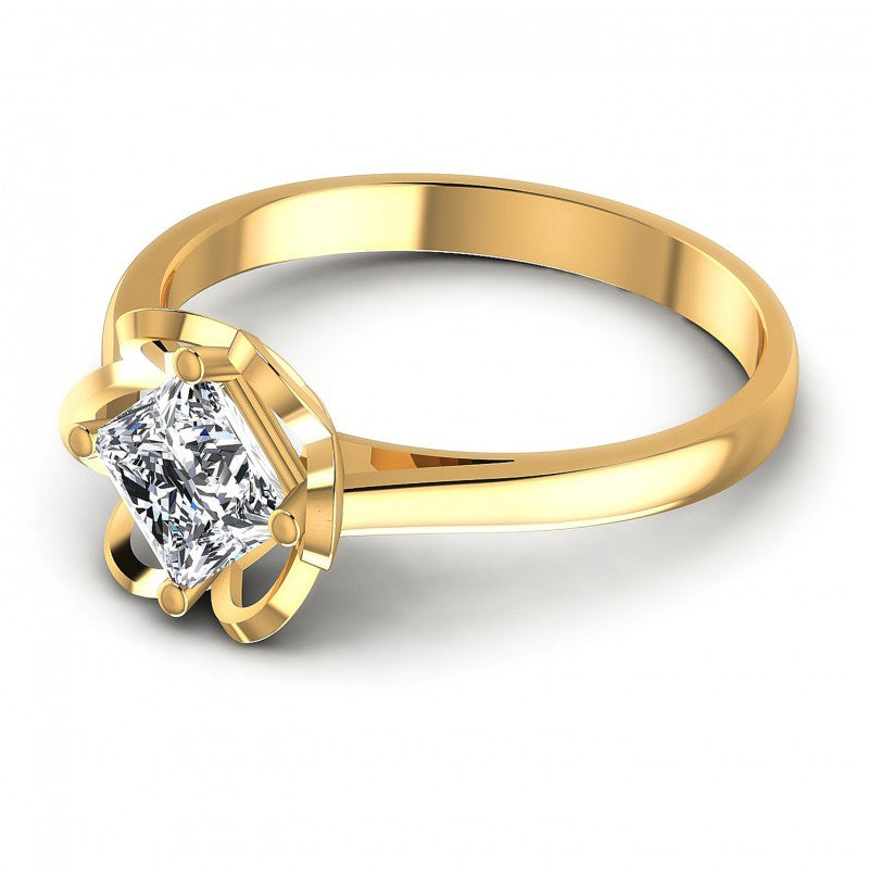 Round Cut Diamonds Solitaire Ring in 14KT Rose Gold