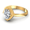 Oval Cut Diamonds Solitaire Ring in 14KT Rose Gold