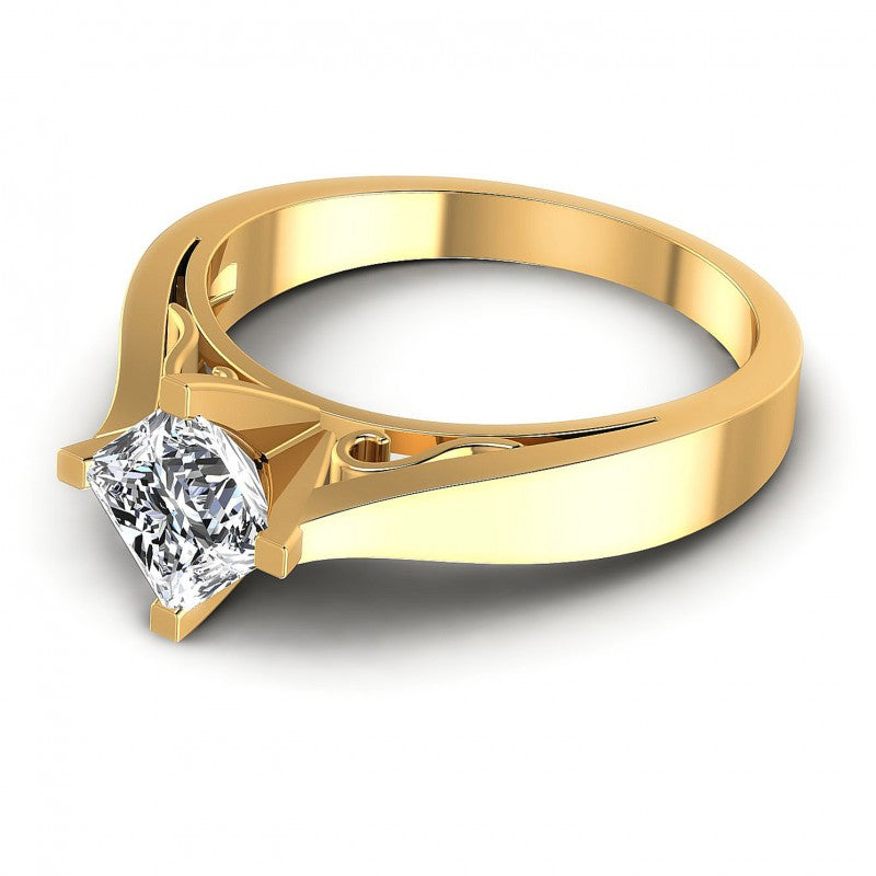 Round Cut Diamonds Solitaire Ring in 14KT Rose Gold