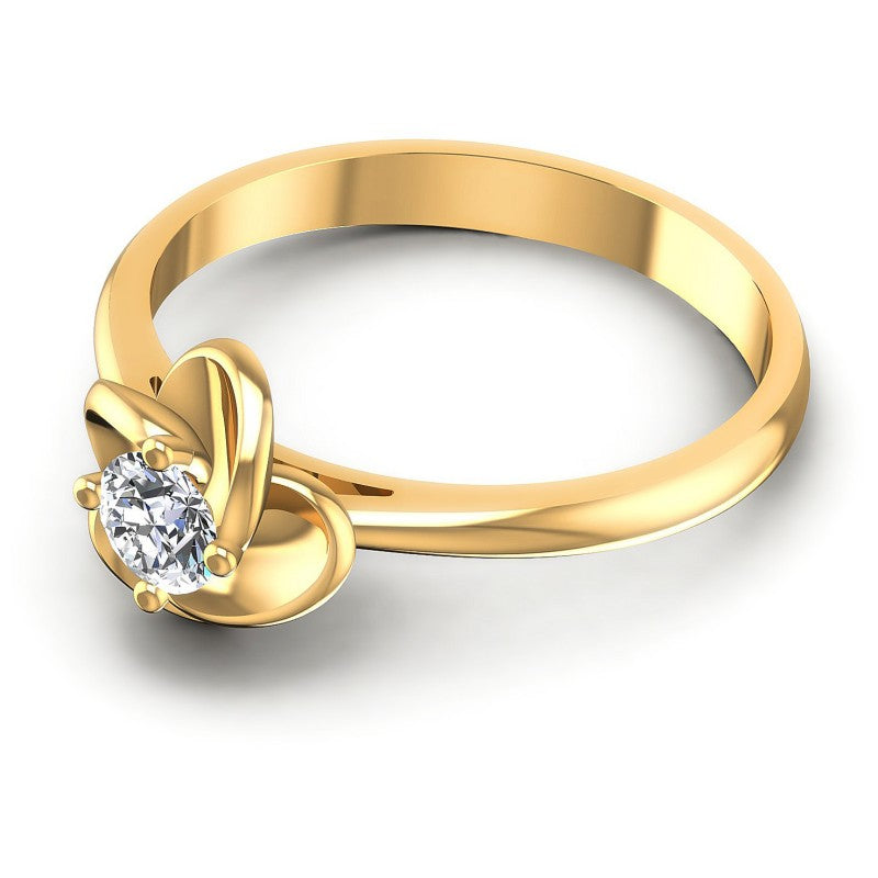 Round Cut Diamonds Solitaire Ring in 14KT Rose Gold