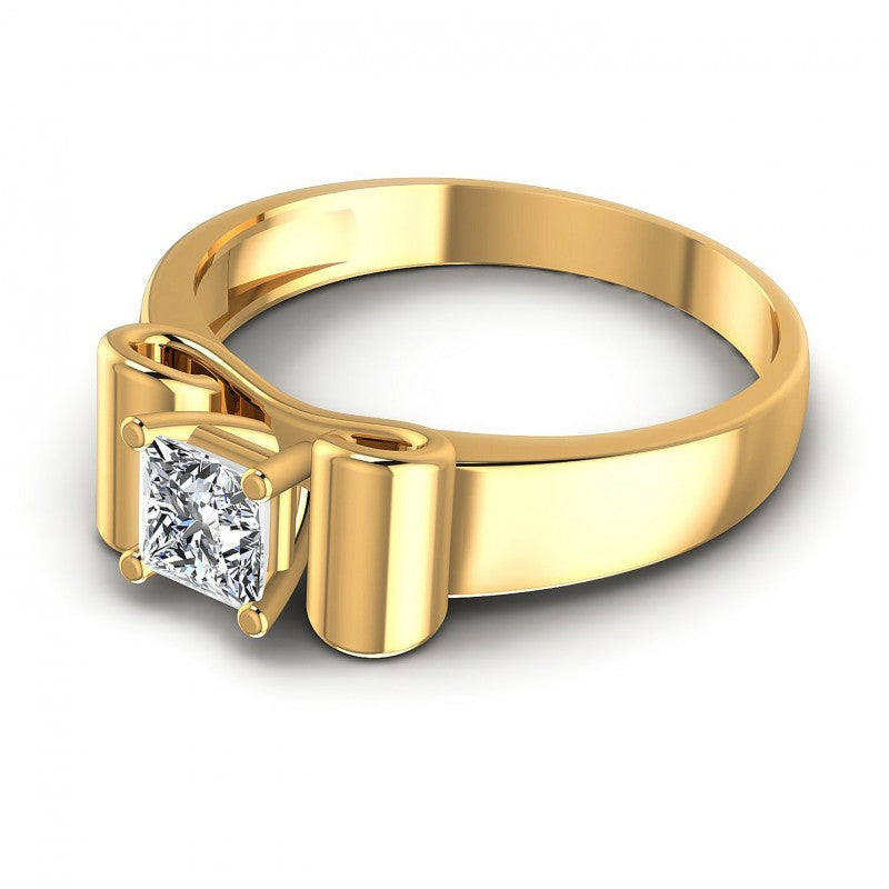 Round Cut Diamonds Solitaire Ring in 14KT Rose Gold