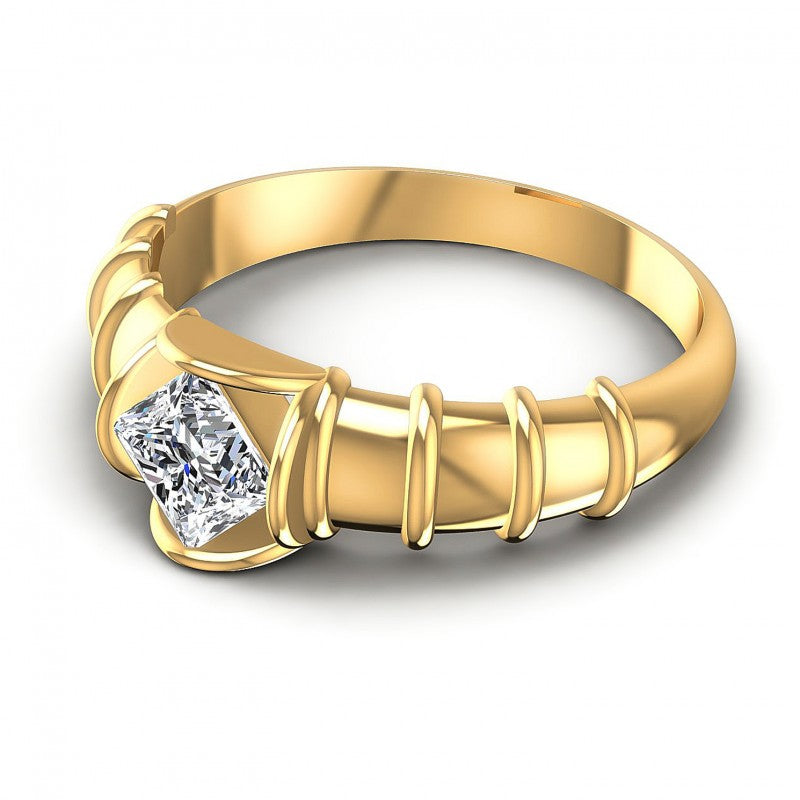 Round Cut Diamonds Solitaire Ring in 14KT Rose Gold