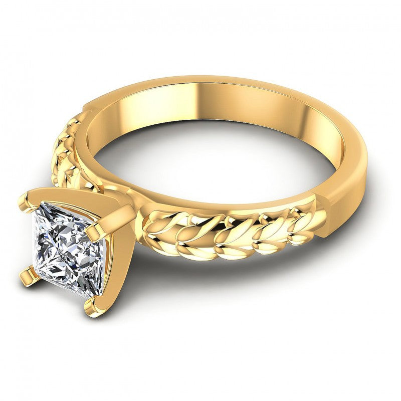 Round Cut Diamonds Solitaire Ring in 14KT Rose Gold