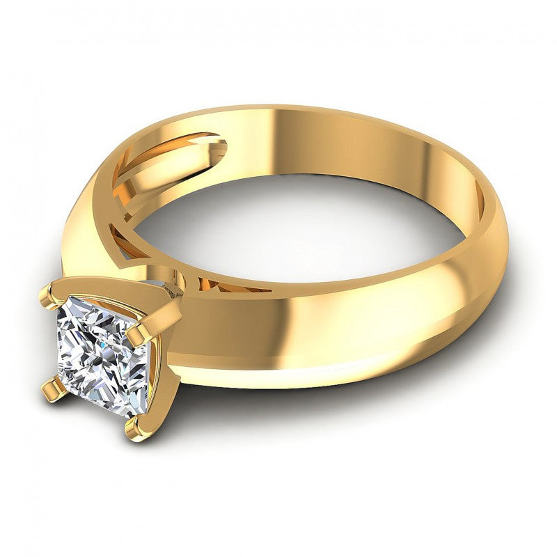 Round Cut Diamonds Solitaire Ring in 14KT Rose Gold