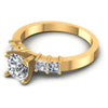 Round And Princess Cut Diamonds Engagement Ring in 14KT Rose Gold