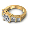 Princess Cut Diamonds Antique Ring in 14KT Rose Gold
