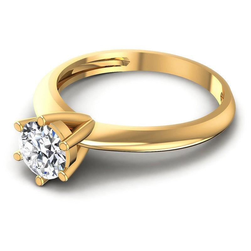 Round Diamonds 0.35CT Solitaire Ring in 14KT Rose Gold