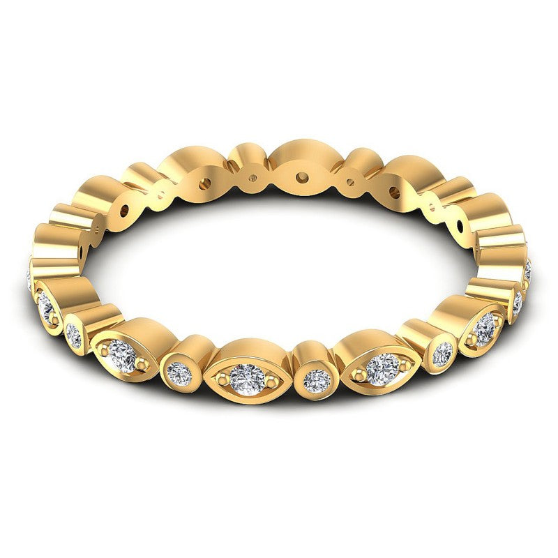 Round Cut Diamonds Eternity Ring in 14KT Rose Gold