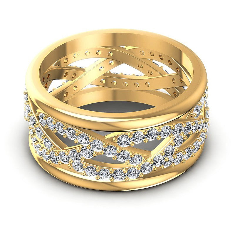 Round Cut Diamonds Eternity Ring in 14KT Rose Gold