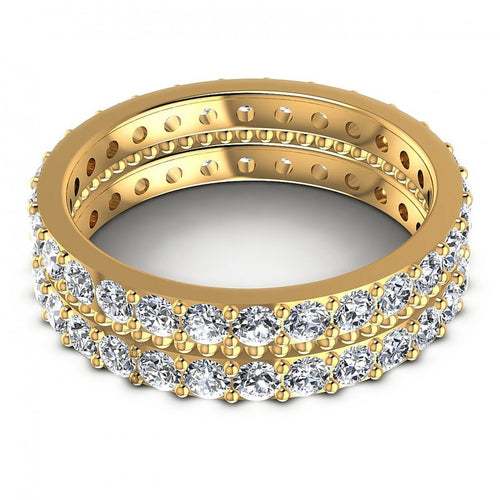 Round Cut Diamonds Eternity Ring in 14KT Rose Gold