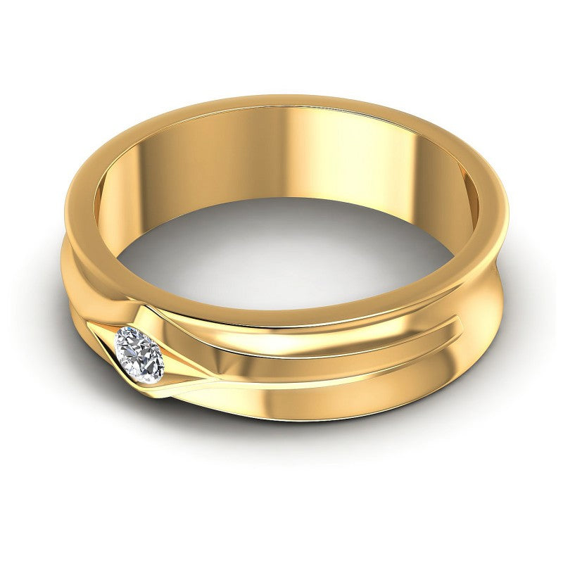 Round Cut Diamonds Mens Ring in 14KT Rose Gold
