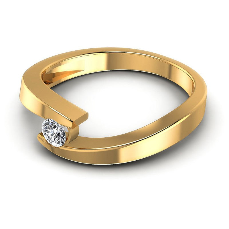 Round Cut Diamonds Mens Ring in 14KT Rose Gold