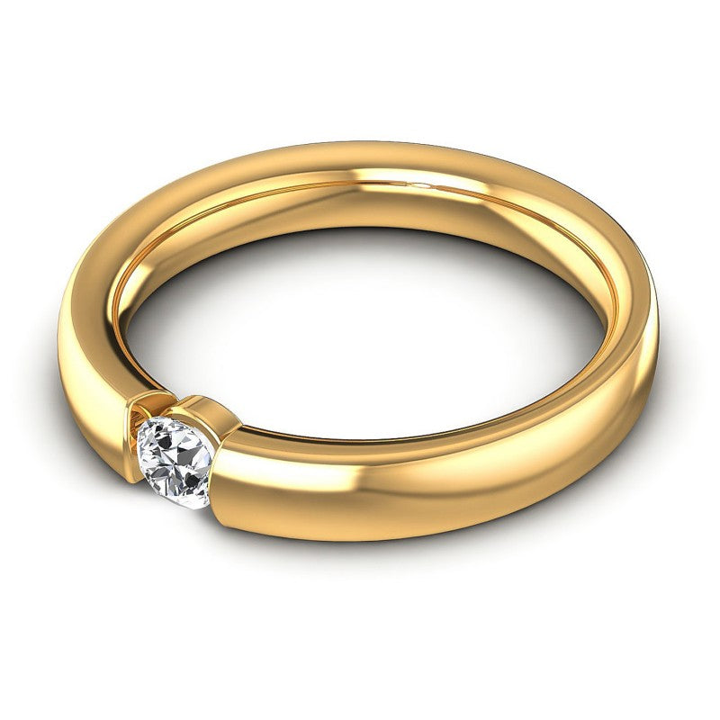 Round Cut Diamonds Mens Ring in 14KT Rose Gold