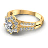 Round Diamonds 0.90CT Halo Ring in 14KT Rose Gold