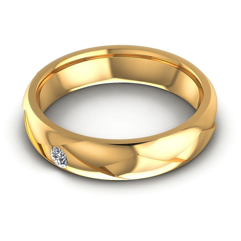 Round Cut Diamonds Mens Ring in 14KT Rose Gold